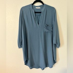 🌟SALE🌟 Lush blue long sleeve shirt/tunic